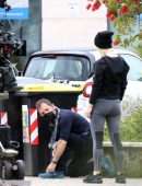 Emilia Fox on the Set of TV Series Signora Volpe in Rome