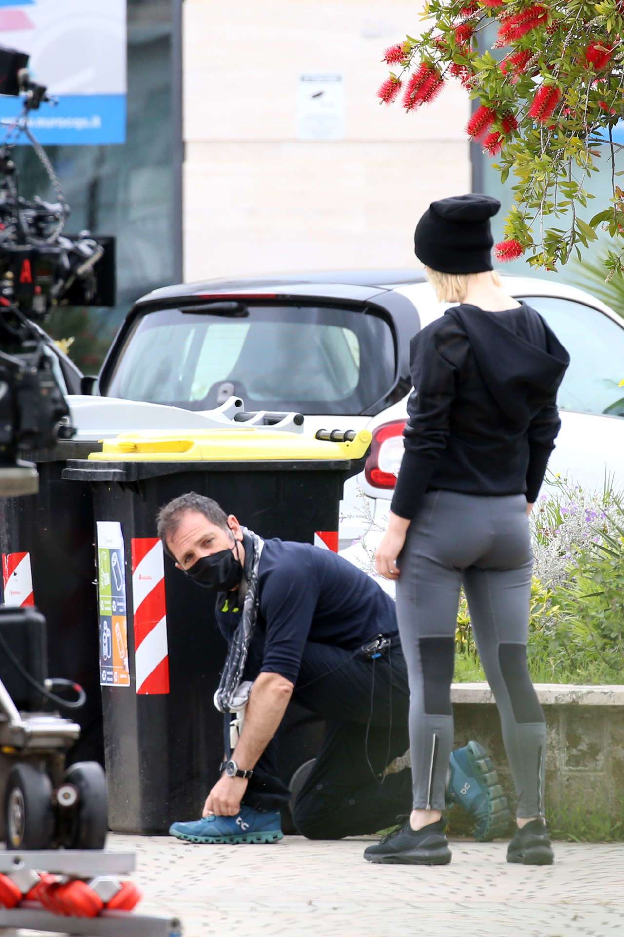 Emilia Fox on the Set of TV Series Signora Volpe in Rome