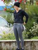 Emilia Fox on the Set of TV Series Signora Volpe in Rome