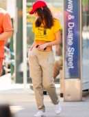 Emily Ratajkowski Flat Belly, Walking her Dog in NYC
