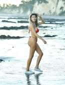 Farrah Abraham Booty in a Red Bikini at the Beach in Malibu