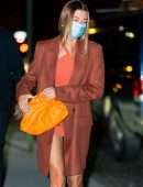 Hailey Baldwin Leggy, Out at Night in NYC