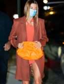 Hailey Baldwin Leggy, Out at Night in NYC