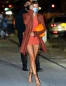 Hailey Baldwin Leggy, Out at Night in NYC