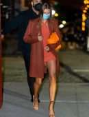 Hailey Baldwin Leggy, Out at Night in NYC