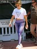 Jennifer Lopez Sneaks Out of Anatomy Gym in Miami Beach