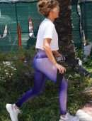 Jennifer Lopez Sneaks Out of Anatomy Gym in Miami Beach