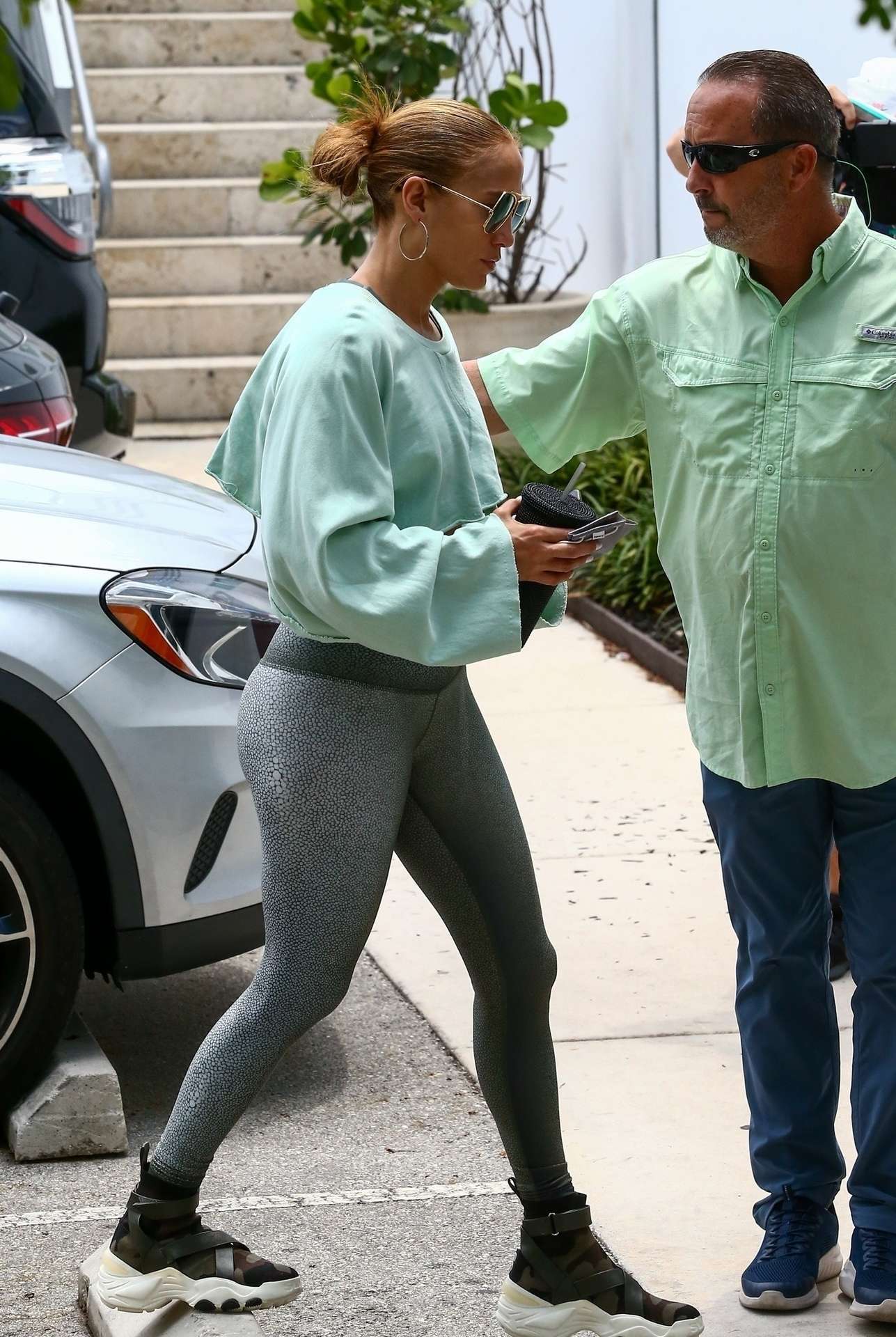 Jennifer Lopez Booty, Outside a Gym in Miami