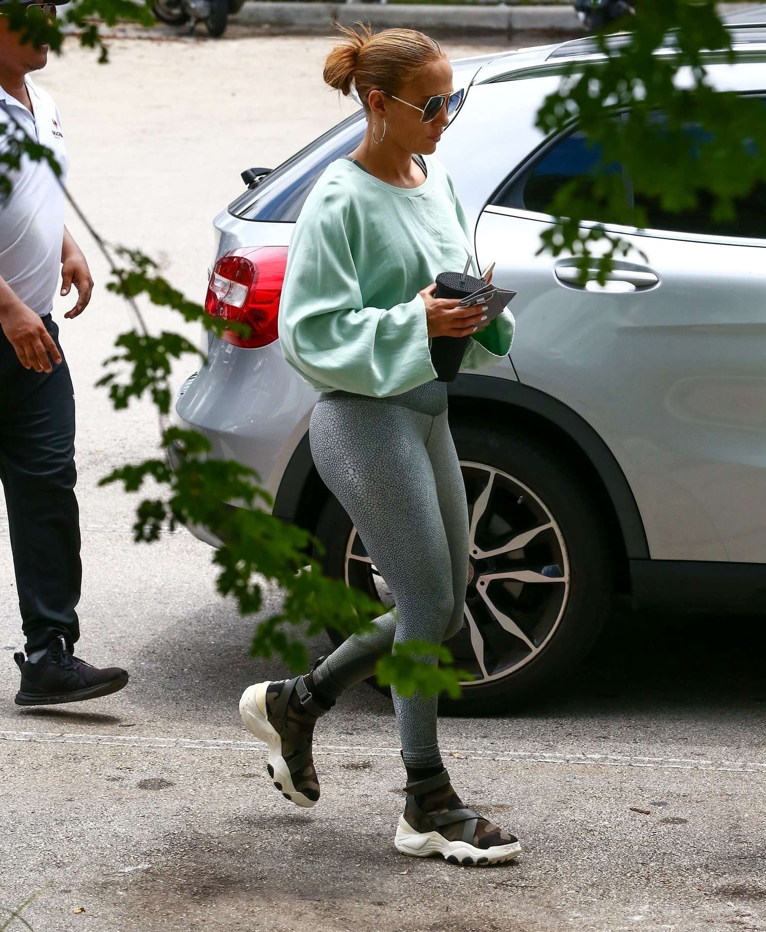 Jennifer Lopez Booty, Outside a Gym in Miami