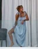 Jennifer Lopez Leggy from the Balcony of her Beach Waterfront Mansion in Miami