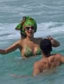 Jessica Alba Booty in Various Bikini at the Beach in Miami