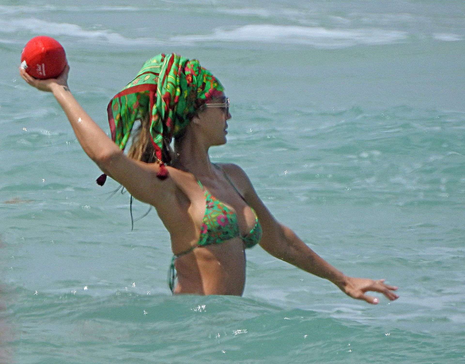 Jessica Alba Booty in Various Bikini at the Beach in Miami