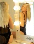 Jordyn Jones Booty and Cleavage in Sheer Underwear