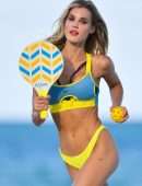 Joy Corrigan Booty in Bikini on the Beach in Miami