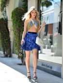 Joy Corrigan Upskirt, Leggy and Cleavage at a Photoshoot in Beverly Hills