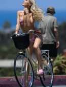 Joy Corrigan Booty in Bikini Cycling in Los Angeles