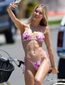 Joy Corrigan Booty in Bikini Cycling in Los Angeles