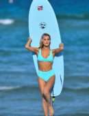 Joy Corrigan Booty in Swimsuit, Photoshoot on the Beach in Miami