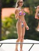 Joy Corrigan Booty in a Thong BIkini on a Yacht in Miami Beach