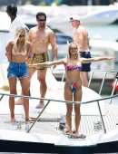 Joy Corrigan Booty in a Thong BIkini on a Yacht in Miami Beach