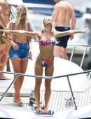 Joy Corrigan Booty in a Thong BIkini on a Yacht in Miami Beach