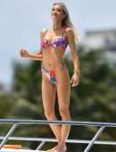 Joy Corrigan Booty in a Thong BIkini on a Yacht in Miami Beach