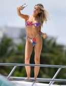 Joy Corrigan Booty in a Thong BIkini on a Yacht in Miami Beach