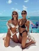 Kara del Toro and Devin Brugman Cleavage in a Bikini at the Beach