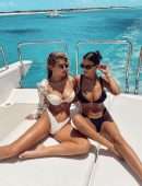 Kara del Toro and Devin Brugman Cleavage in a Bikini at the Beach