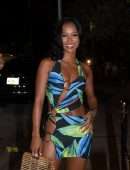 Karrueche Tran Leggy at Kiki On The River in Miami