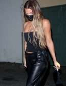 Kim Kardashian and Khloe Kardashian Arriving at Craigs in West Hollywood