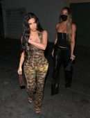 Kim Kardashian and Khloe Kardashian Arriving at Craigs in West Hollywood