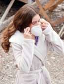 Lily Collins Cleavage, Filming 'Emily in Paris' in Paris
