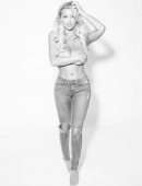 Lindsey Pelas Black and White Photoshoot in Jeans
