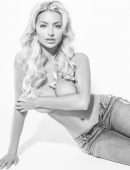 Lindsey Pelas Black and White Photoshoot in Jeans