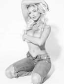 Lindsey Pelas Black and White Photoshoot in Jeans