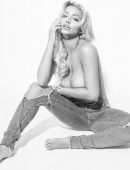 Lindsey Pelas Black and White Photoshoot in Jeans