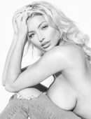 Lindsey Pelas Black and White Photoshoot in Jeans
