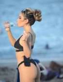 Lisa Opie and Ramina Ashfaque in a Bikini at Beach in Miami