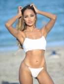 Lisa Opie and Ramina Ashfaque in a Bikini at Beach in Miami