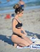 Lisa Opie and Ramina Ashfaque in a Bikini at Beach in Miami