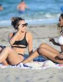 Lisa Opie and Ramina Ashfaque in a Bikini at Beach in Miami