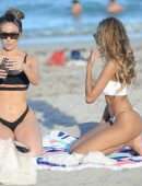 Lisa Opie and Ramina Ashfaque in a Bikini at Beach in Miami