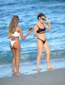 Lisa Opie and Ramina Ashfaque in a Bikini at Beach in Miami