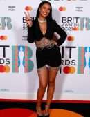 Maya Jama Leggy at The BRIT Awards 2021 Arrivals, The O2 Arena