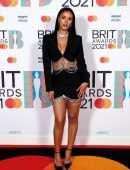 Maya Jama Leggy at The BRIT Awards 2021 Arrivals, The O2 Arena