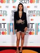 Maya Jama Leggy at The BRIT Awards 2021 Arrivals, The O2 Arena