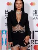Maya Jama Leggy at The BRIT Awards 2021 Arrivals, The O2 Arena