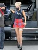 Miley Cyrus in Skirt Returning to her Hotel in NYC
