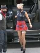 Miley Cyrus in Skirt Returning to her Hotel in NYC